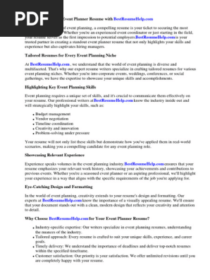 Event Planner Resume