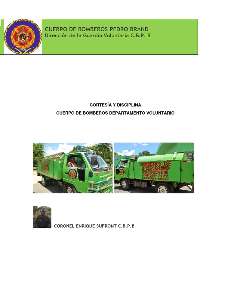 Rangos y Disciplina de Bomberos RD | PDF | Mano | Teniente