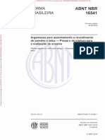 NBR 16541-Argamassa para Assentamento e Revestimento de Paredes e Tetos Preparo Da Mistura para A Realização de Ensaios