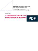 Sociología. Trastornos en La Adolescencia