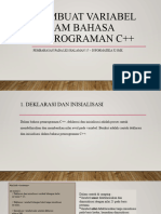 Membuat Variabel Dalam Bahasa Pemrograman C++