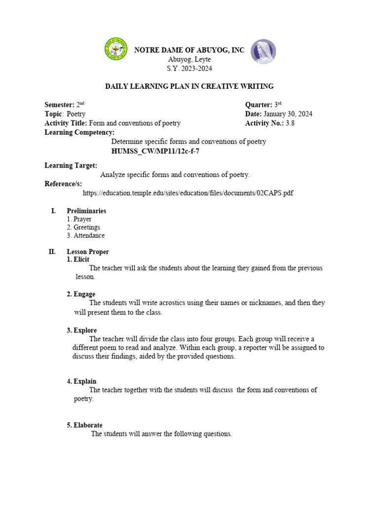 Analyzing Poetry Forms and Conventions | PDF | Poetry | Stanzaic Form