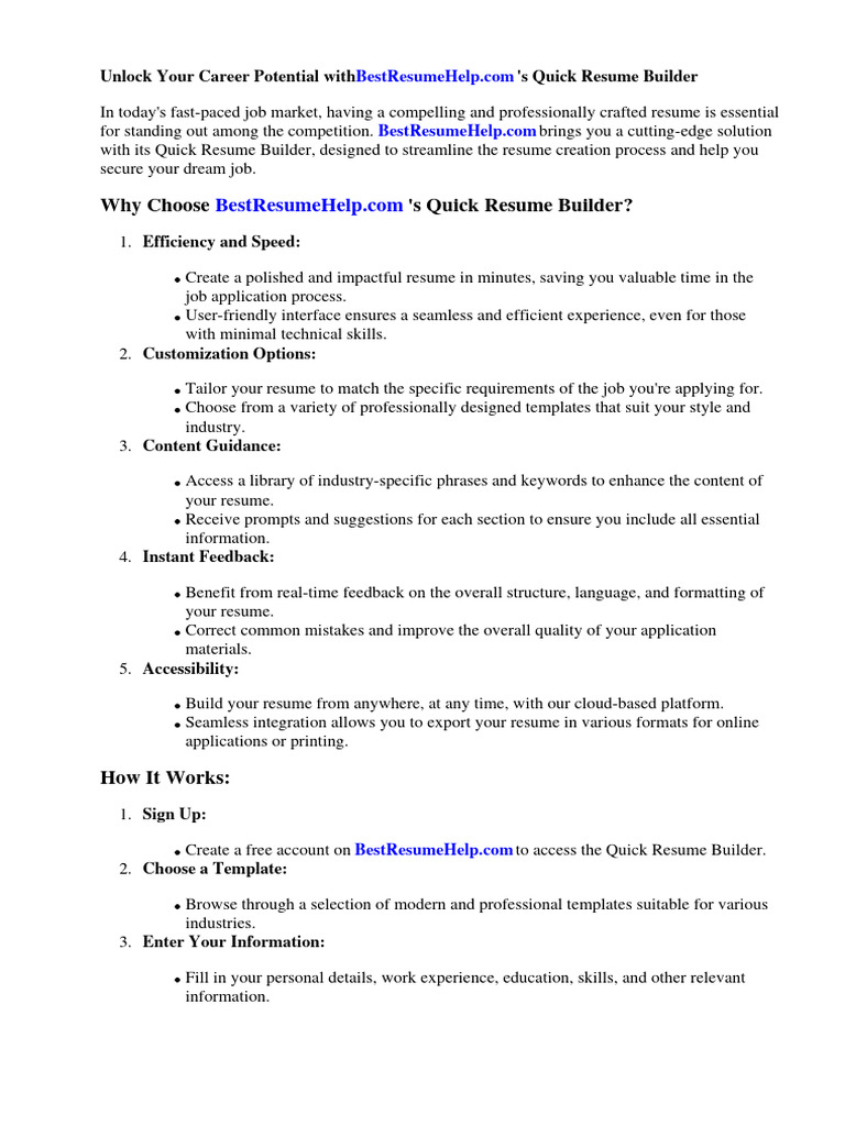 Quick Resume Builder PDF R sum - 1710582555