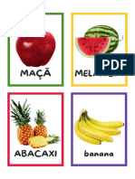 Colorful Fruits Word Cards