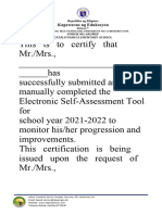 Certification From The ICT