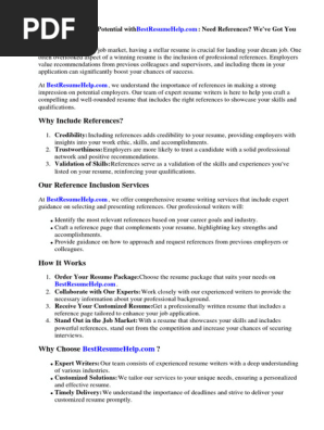 Need References for Resume