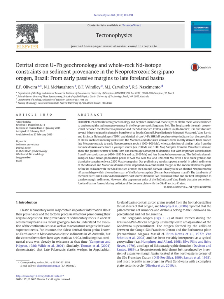 Neoproterozoic Sediment Origins | PDF | Petrology | Geology