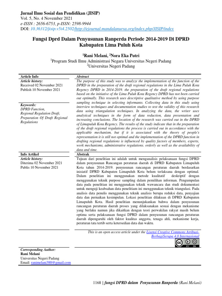 Fungsi DPRD Dalam Penyusunan Ranperda | PDF | Data | Scientific Method