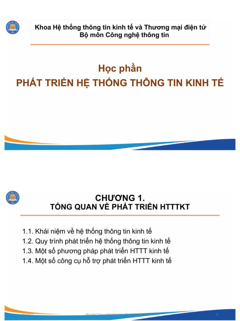 01 - Tong Quan Phat Trien HTTTKT - 18 - 10 | PDF