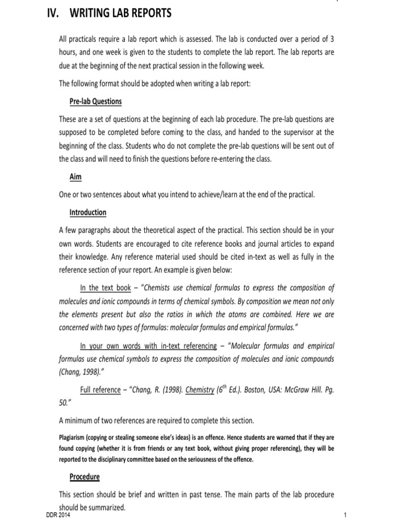 Lab Report Lay Out | PDF