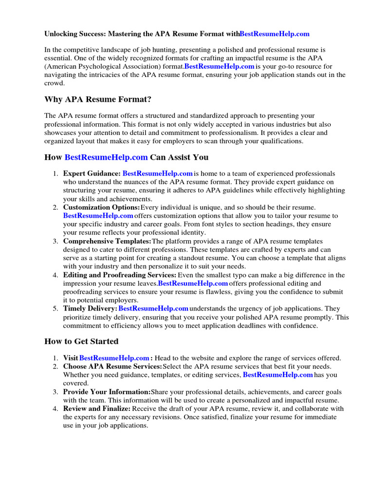 Apa Resume Format PDF R sum - 1710816405