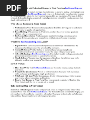 Resume in Word Form