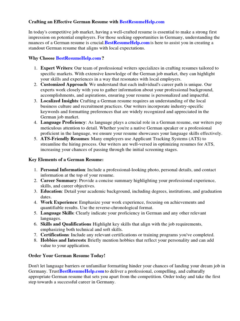 German Resume Format PDF R sum - 1711914717