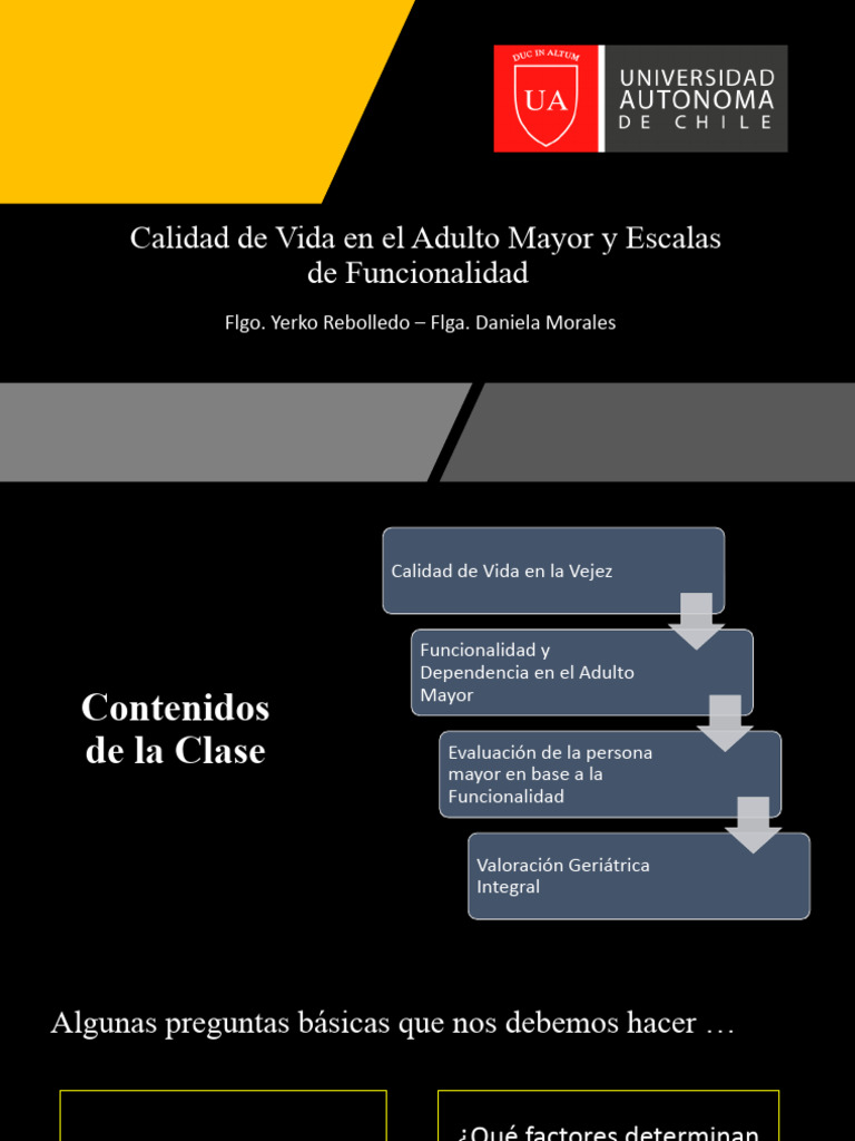 Evaluación de Calidad de Vida en Adultos Mayores | PDF | Calidad de ...