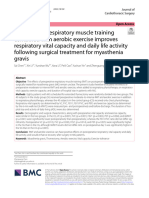 Preoperative Respiratory Muscle Training Combined With Aerobic Exercise Improves Respiratory Vital Capacity and Daily Life Activity Following Surgical Treatment For Myasthenia Gravis