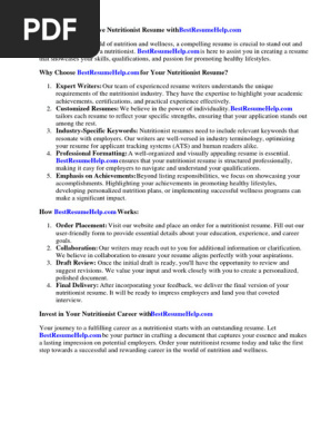 Nutritionist Resume