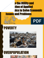 Examine The Utility and Application of Applied Economics To Solve Economic Issues and Problems