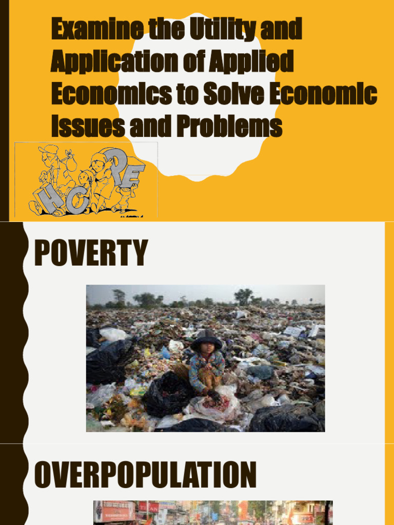 Applied Economics Solutions for Poverty | PDF | Poverty | Poverty ...