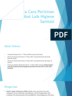 Tata Cara Perizinan Sertifikat Laik Higiene Sanitasi