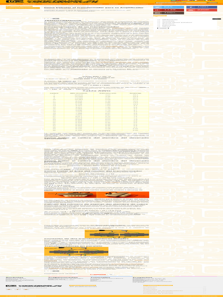 Como Calcular El Transformador para Su Amplificador - Video Rockola