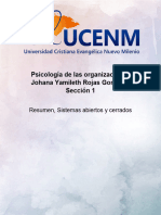 Psicología de Las Organizaciones Resumen, Sistemas Abiertos y Cerrados