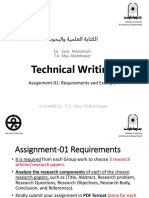 Technical Writing Assignment 01