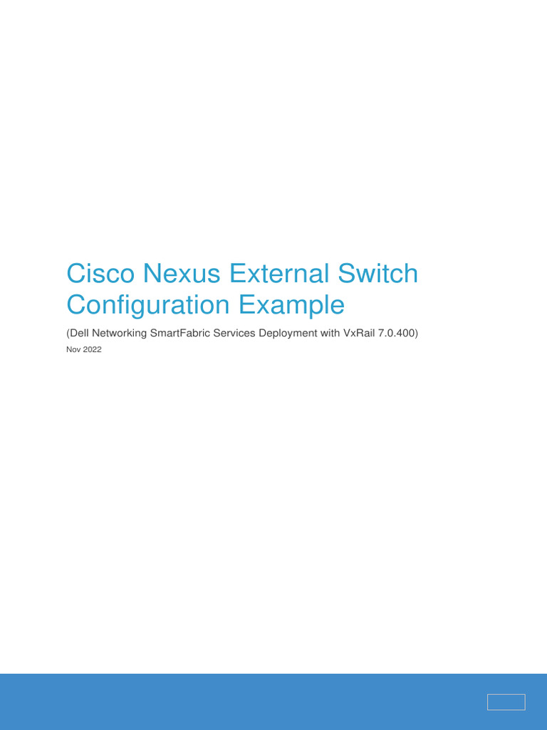 Cisco Nexus External Switch Configuration Example | PDF | Router ...