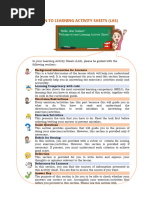 LEARNING ACTIVITY SHEETS 6.1 Phrase