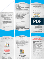 Triptico Situaciones Escolares Que Alteran La Sana Convivencia y Deberes Derechos y Responsabilidades de Los Nios Nias y Adolescentes Lopna Compress