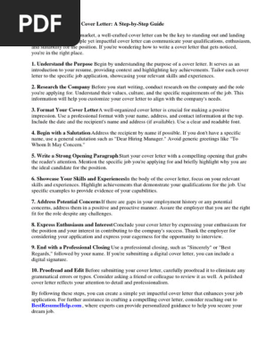 How to Write a Simple Cover Letter