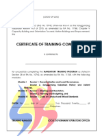 Annex B - Certificate of Training Completion