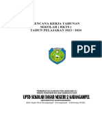 Rencana Kerja Tahunan Sekolah (RKTS) TAHUN PELAJARAN 2023 / 2024