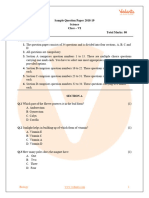 CBSE Sample Paper For Class 6 Science With Solutions - Mock Paper-1