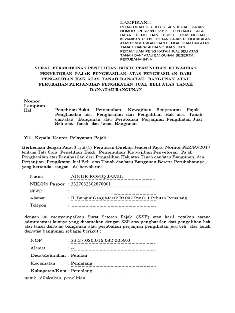 Formulir Validasi PPh Final 2023 | PDF