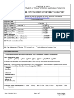 SWPPP Construction Inspection Report