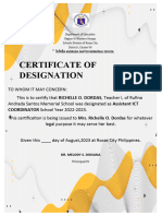 Certificate designation