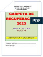 Carpeta de Recuperación-Ciclo Vii-Arte 2023