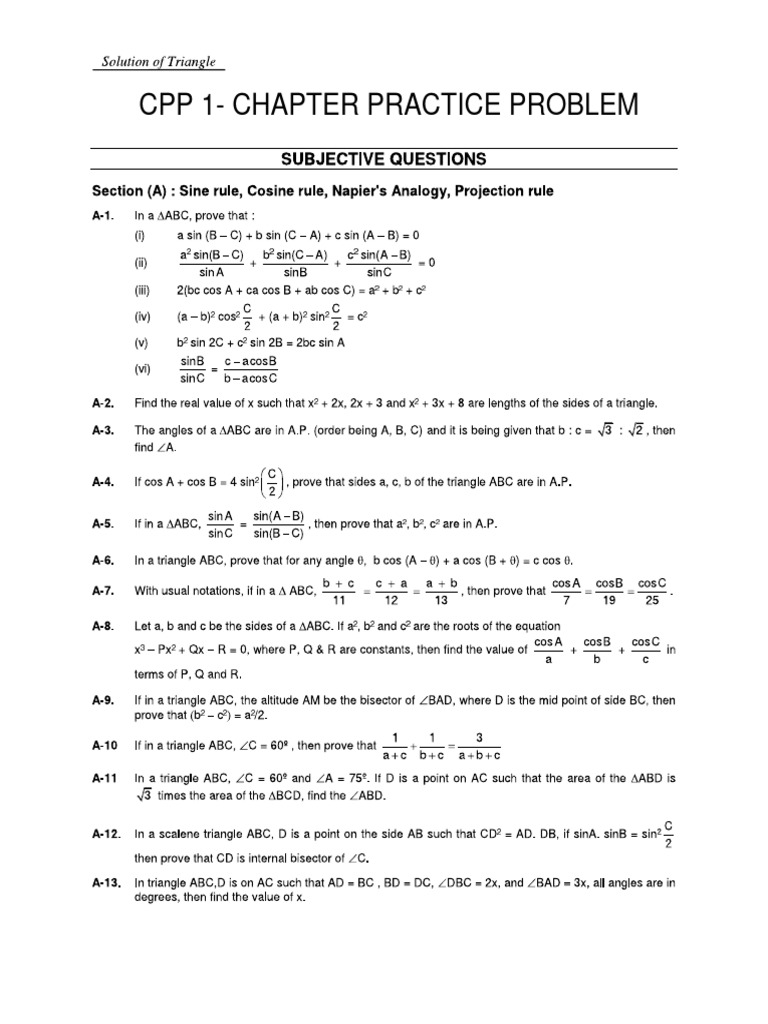 CPP - 2 Solution of Triangle | PDF