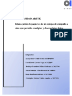 Intercepción de Paquetes de Un Equipo de Computo A Otro Que Permita Encriptar y Desencriptar Datos