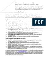 How To Write Resume For Freshers PDF