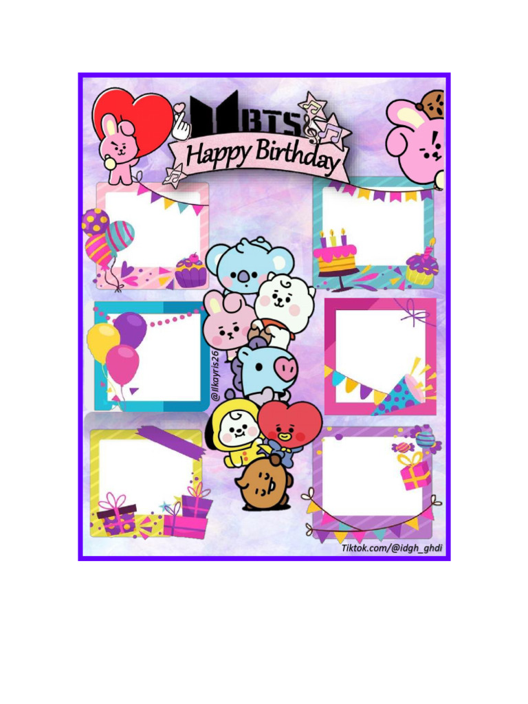 Gráfica de Cumpleaños BTS | PDF