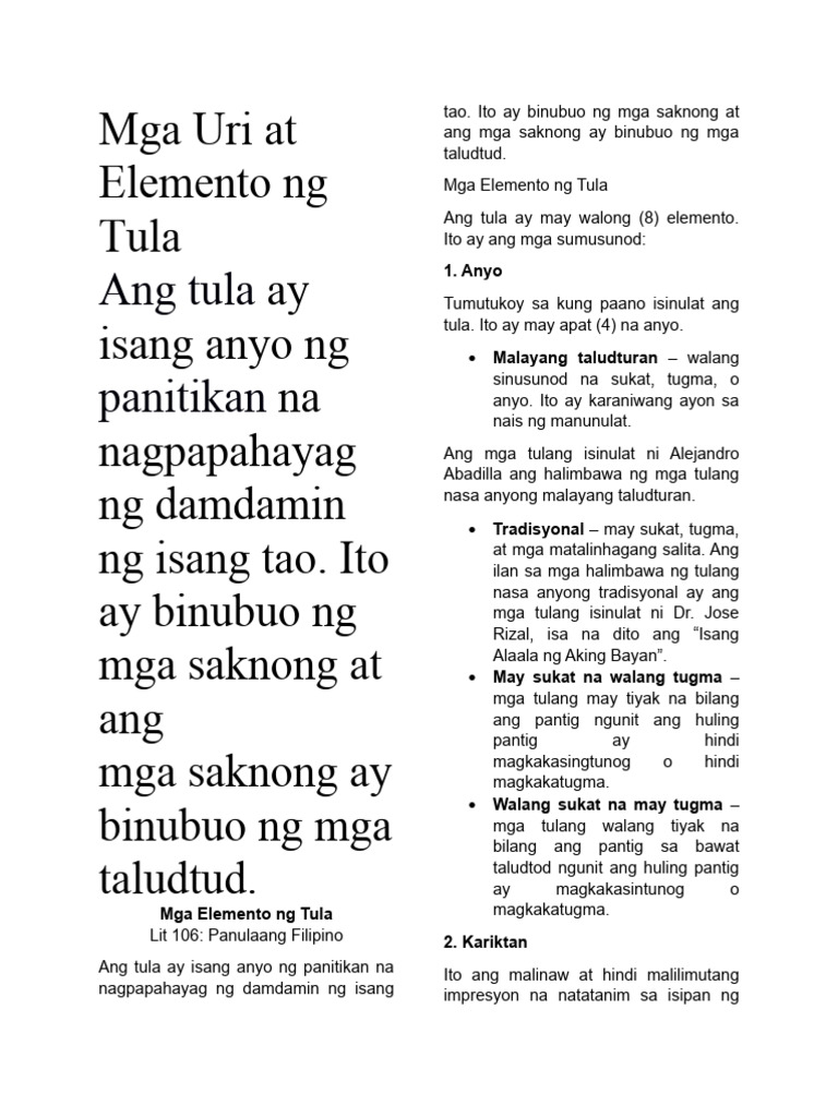 Elemento NG Tula | PDF