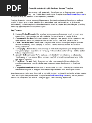Graphic Designer Resume Template