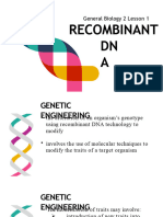 LESSON 1 Recombinant DNA Gen Bio 2 PPT 1 S.Y. 2020 2021 Min