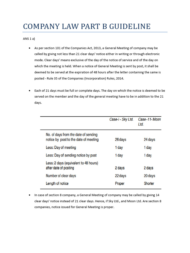 Company law part b guideline answer pdf corporate social