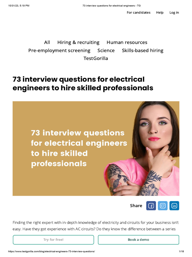 73 Essential Interview Questions for Engineers | PDF | Inductor ...