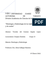 Histologia y Embriologia Del Diente Apuntes