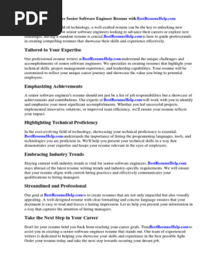 Senior Software Engineer Resume