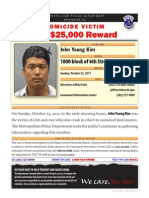 Reward for Information about John Young Kim