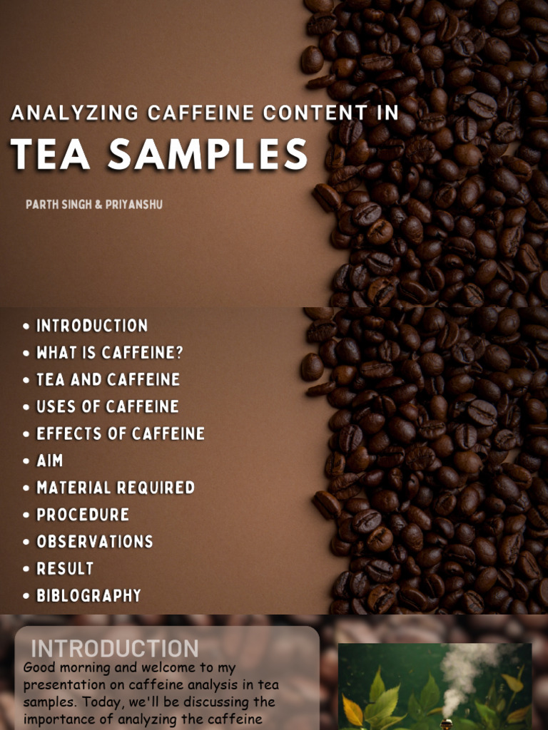 Caffeine Content in Various Teas | PDF | Caffeine | Clinical Medicine